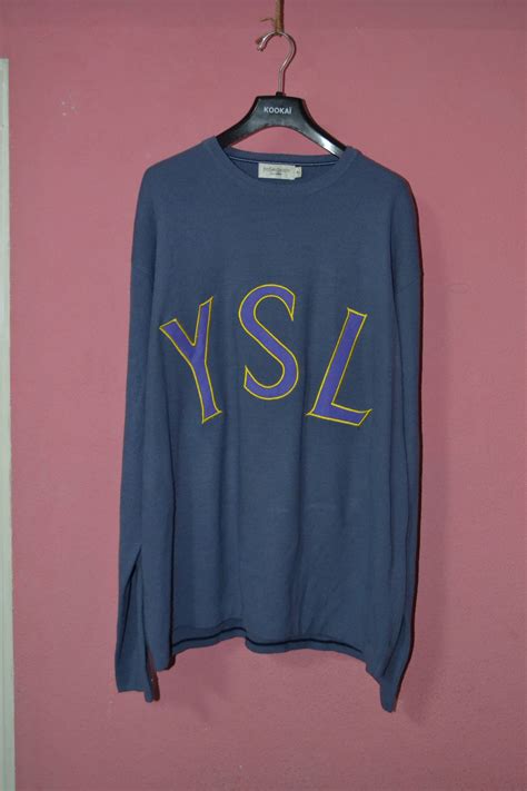 yves saint laurent logo sweater|saint laurent cashmere sweater.